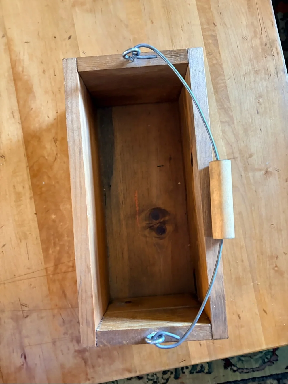 Vintage Cottagecore Butter Mom Hand Panted Stencil Wooden Box Caddy
